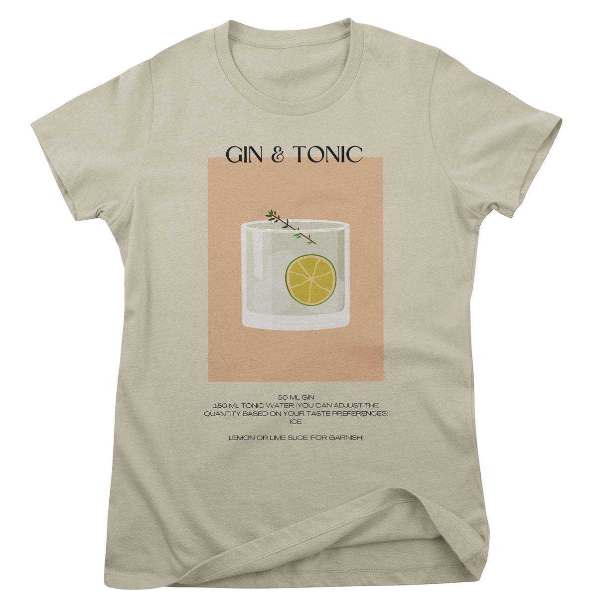 Gin & Tonic - Coctail Recipe Girly Tee
