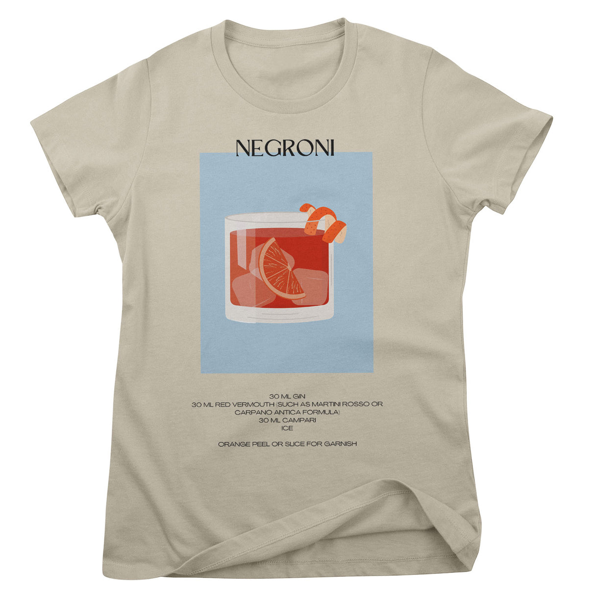 Negroni - Coctail Recipe Girly Tee