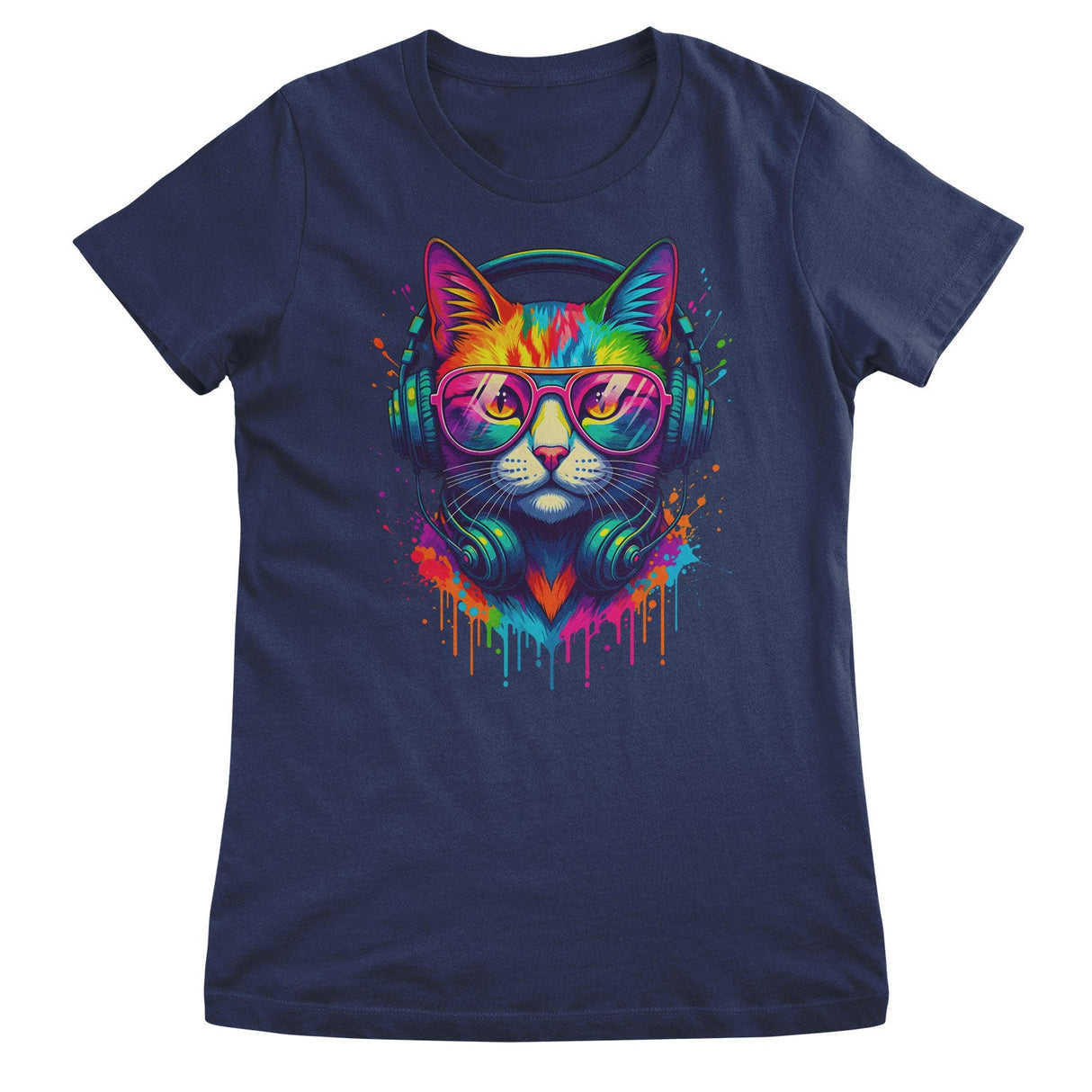 Colorful Cat Splash Top