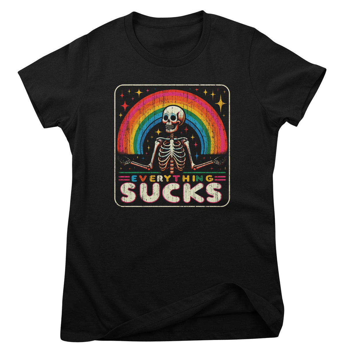 Everything Suck Rainbow Girly Top