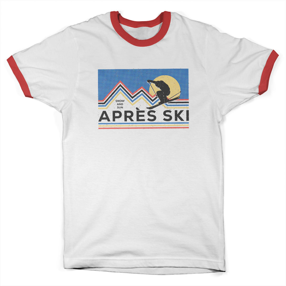 Snow & Sun - Retro Aprés Ski Ringer Tee