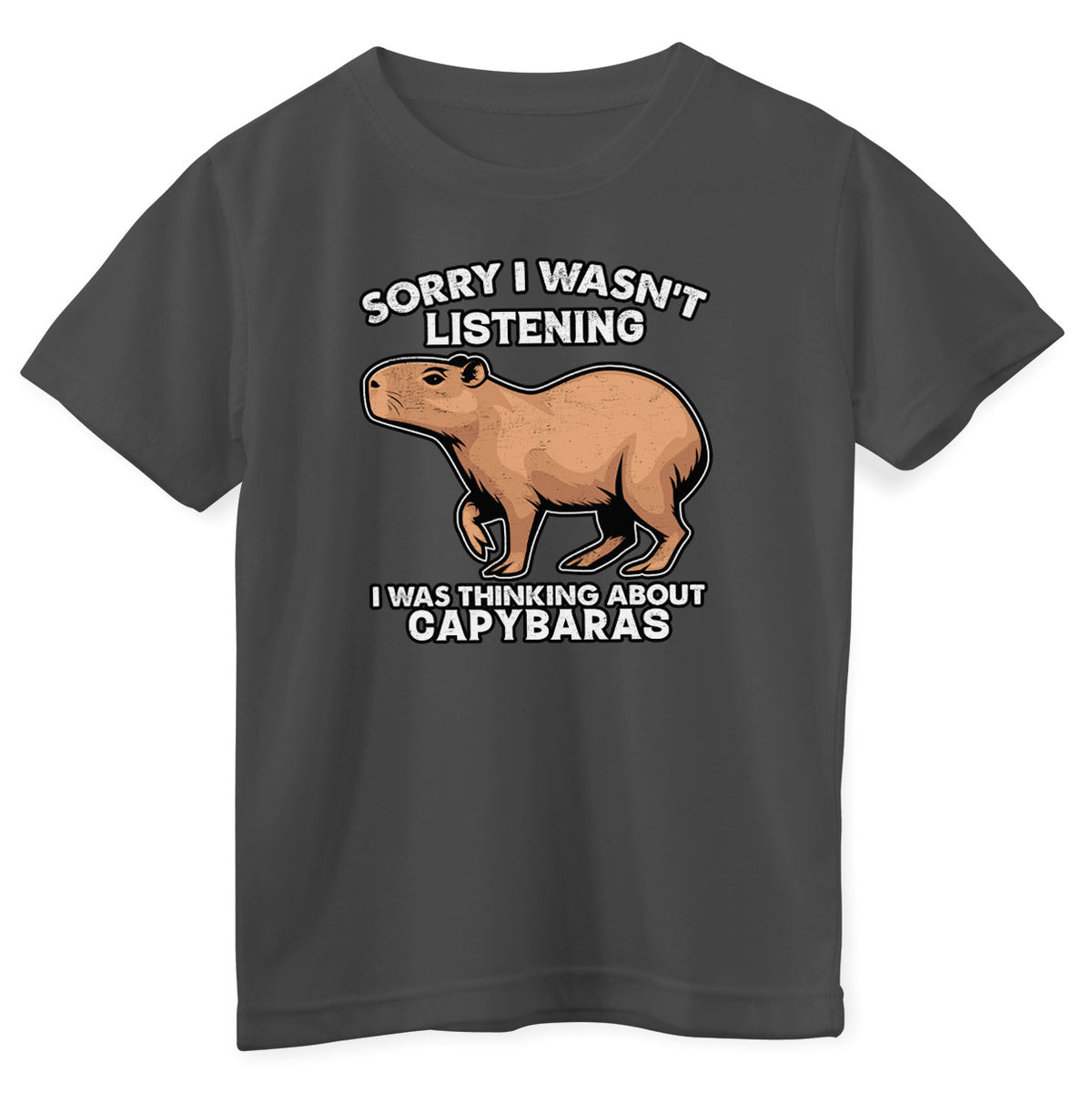 I Was Thinking About Capybaras Kids Tee