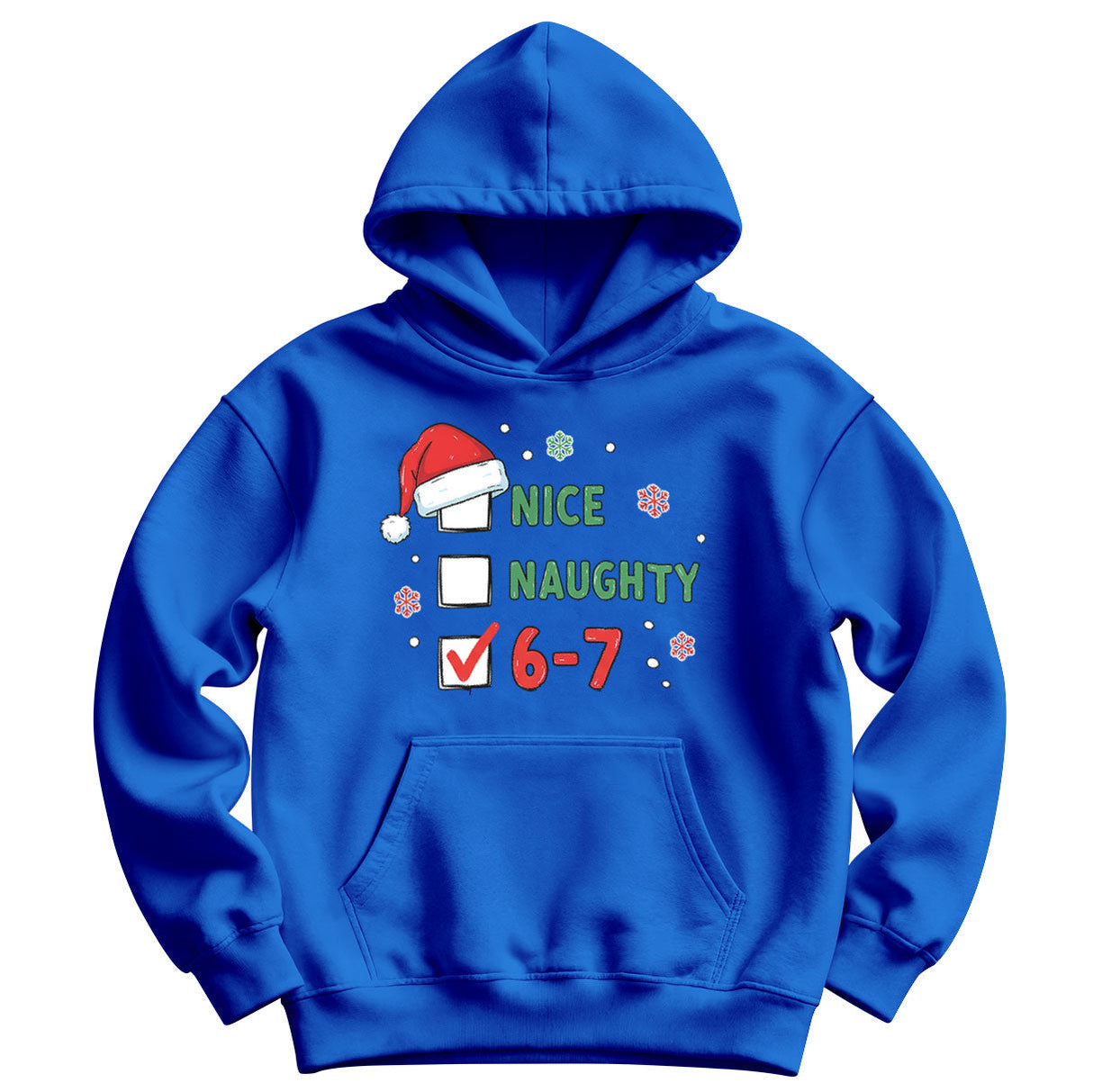 Nice - Naughty - Six Seven Kids Hoodie