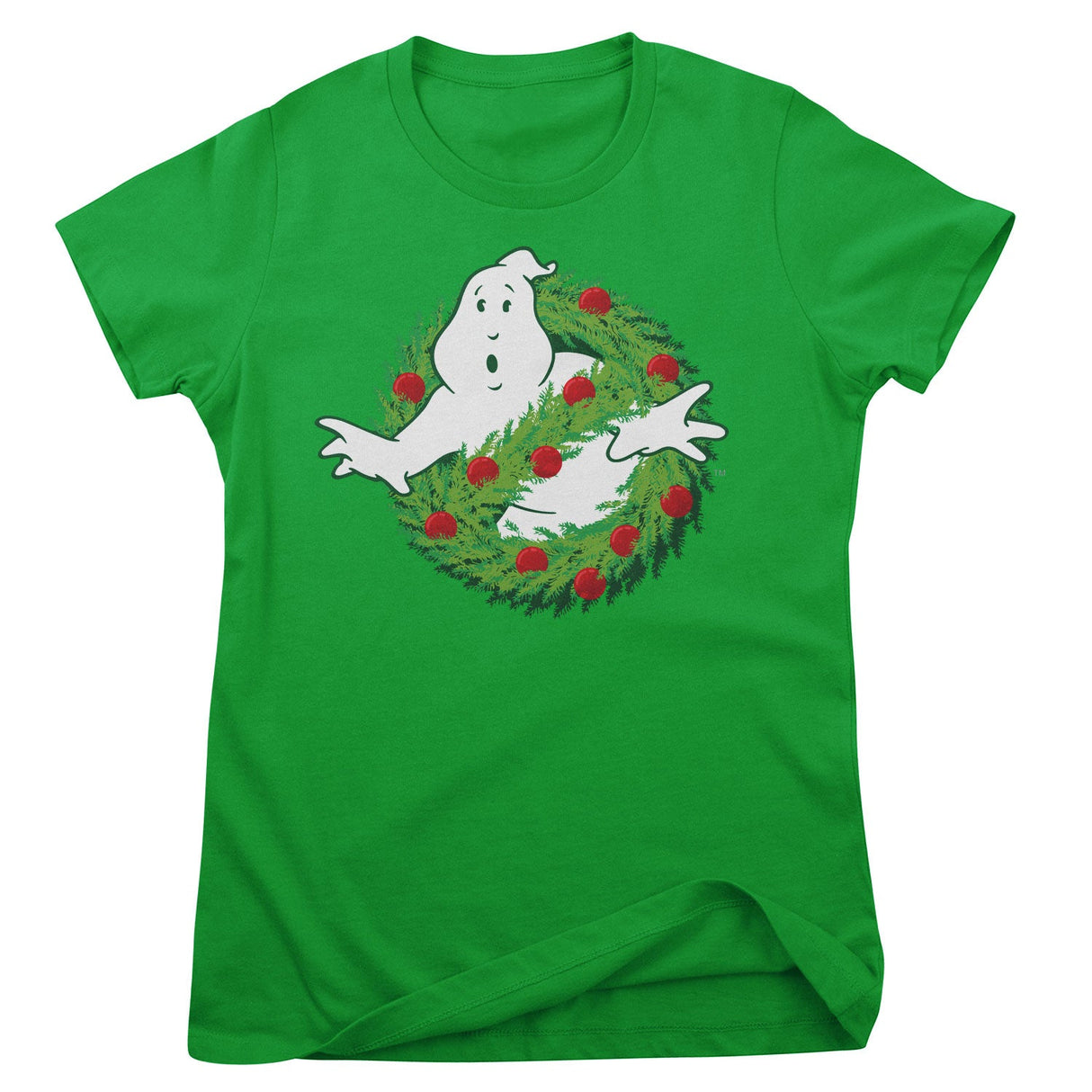 Ghostbusters Christmas Logo Girly Tee