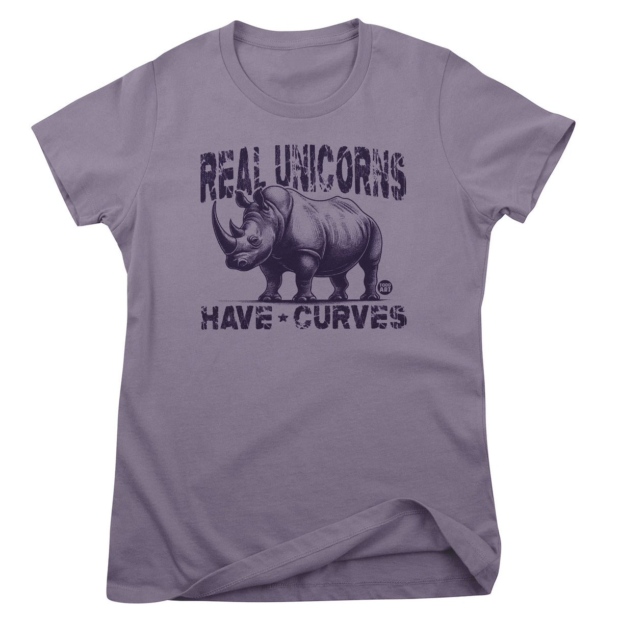 Real Unicorns Have Curves - ToddArt Girly Tee