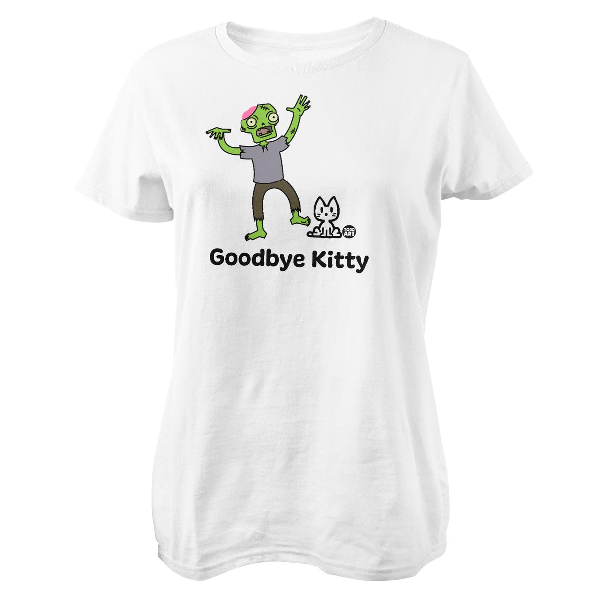 Goodbye Kitty Zombie - ToddArt Girly Tee