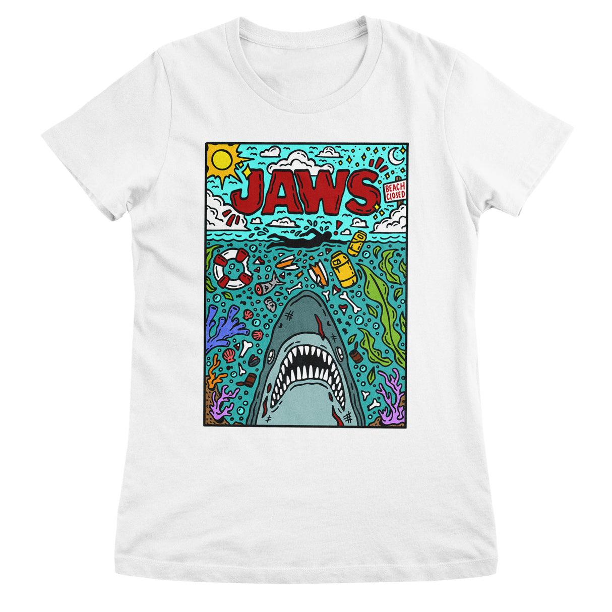 JAWS Doodler Poster Girly Tee