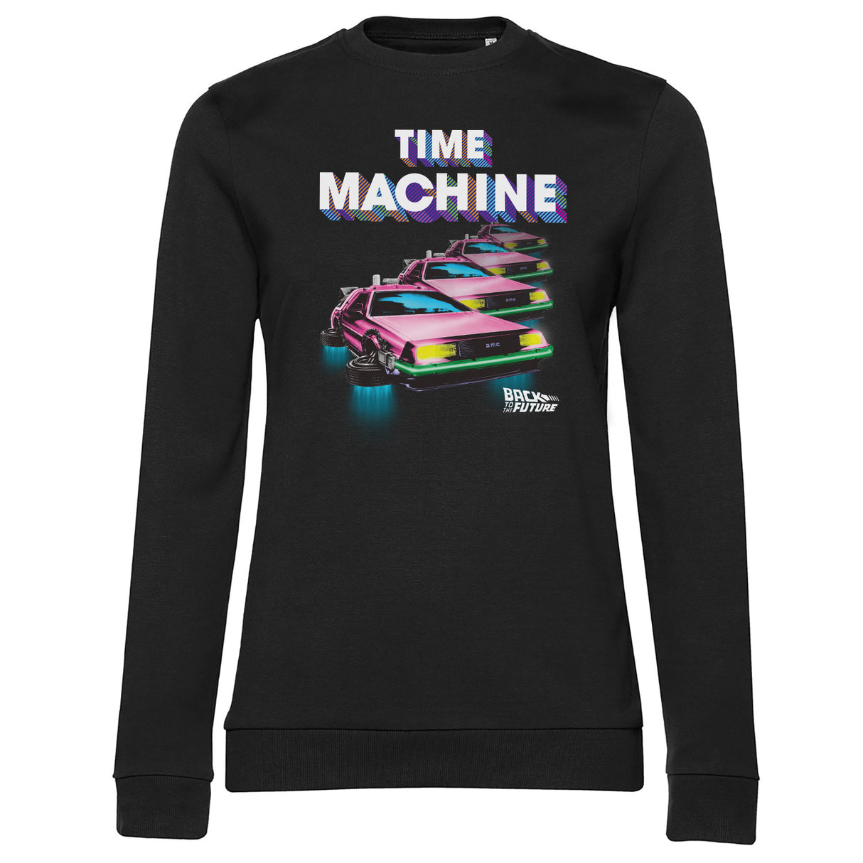 Back To The Future - Colorful Time Machine Girly Sweatshirt