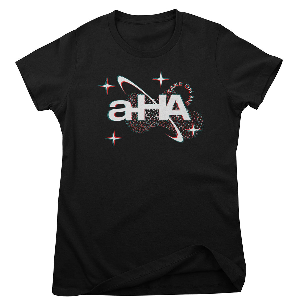 A-Ha Glitch Logo Girly Tee