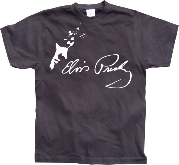 Elvis profil/autograf T-Shirt