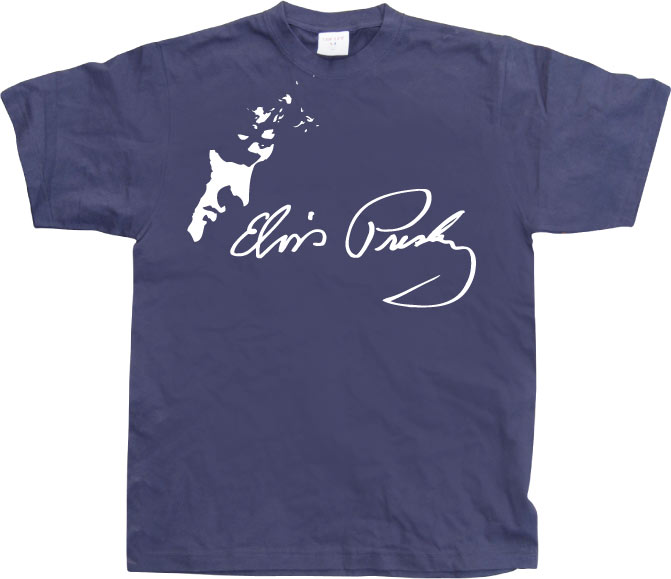 Elvis profil/autograf T-Shirt