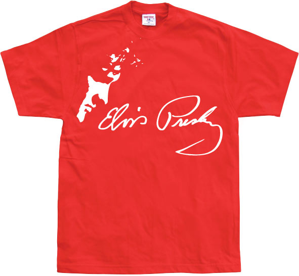 Elvis profil/autograf T-Shirt