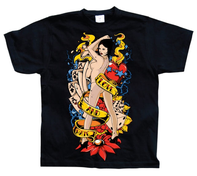 Love And Hate Pin-Up T-Shirt