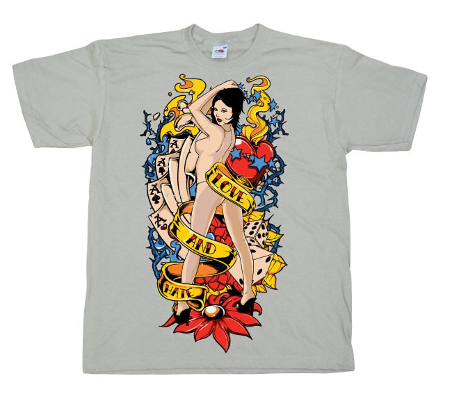 Love And Hate Pin-Up T-Shirt