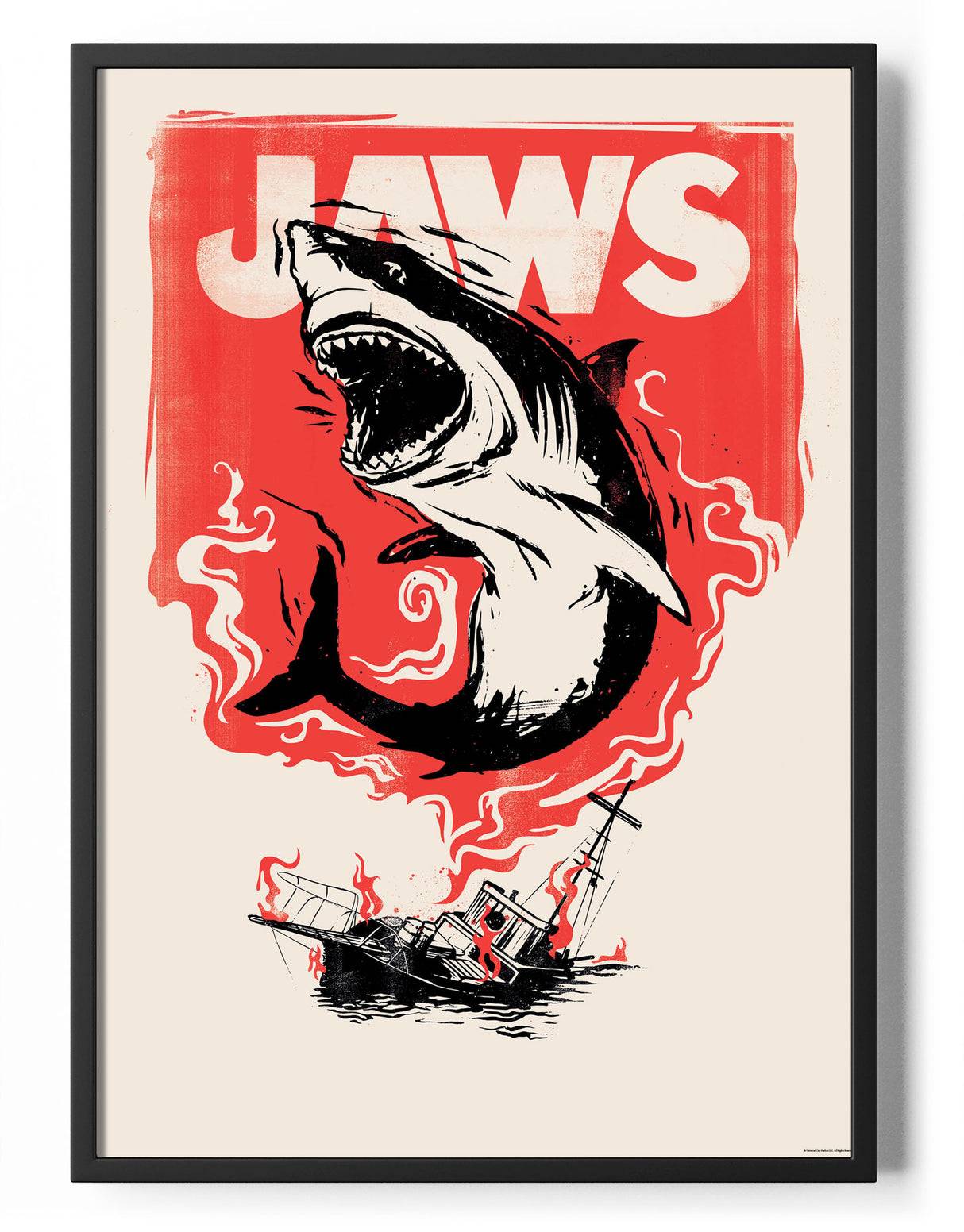 Jaws In Smoke Poster