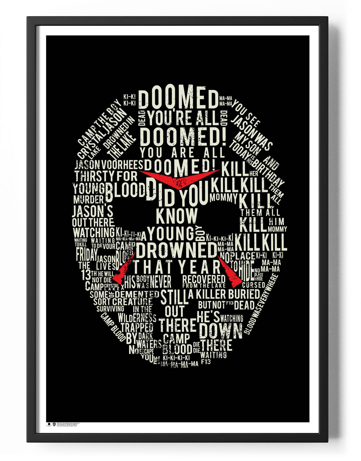 Friday The 13th Wording Poster