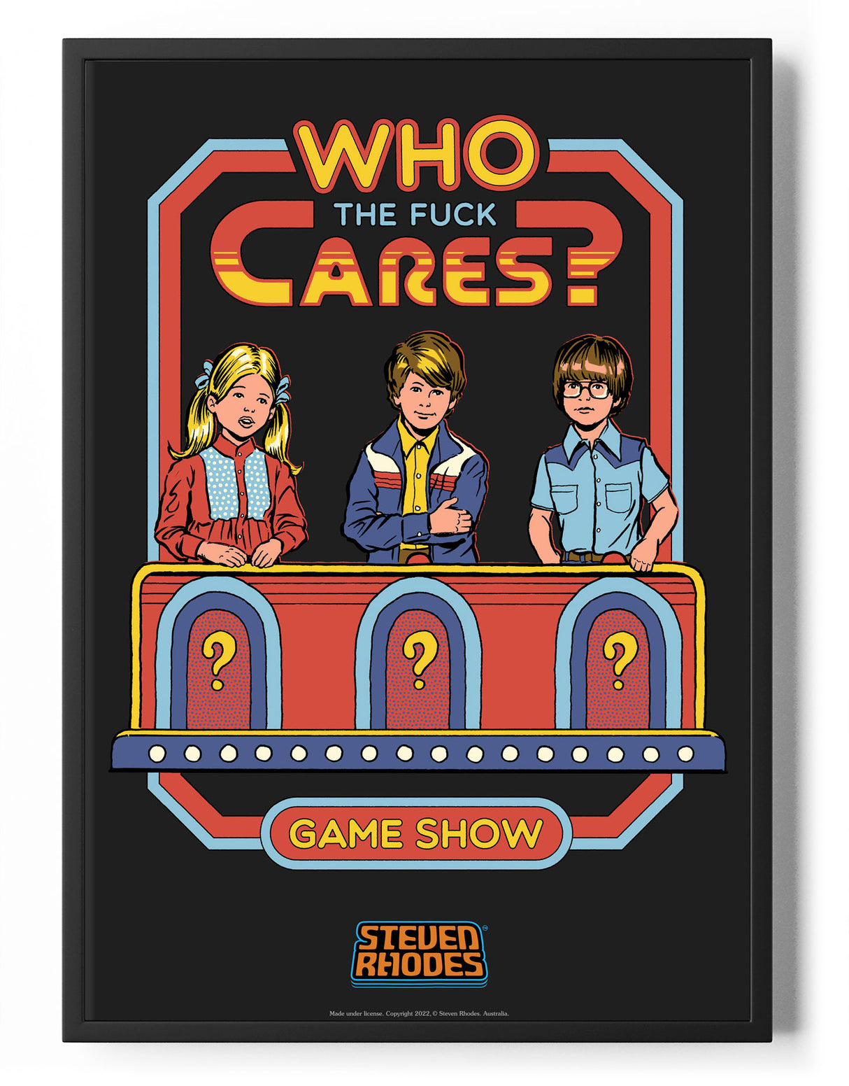 Who The F*ck Cares Game Show Poster