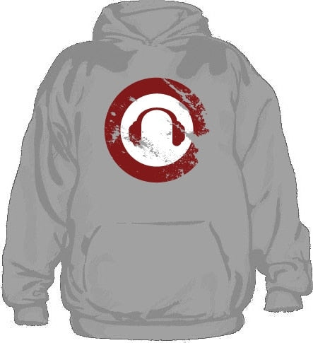 Headphones Icon Grunge Hoodie