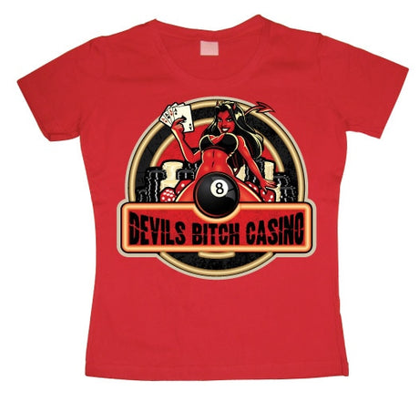 Devils Bitch Casino Girly T-shirt