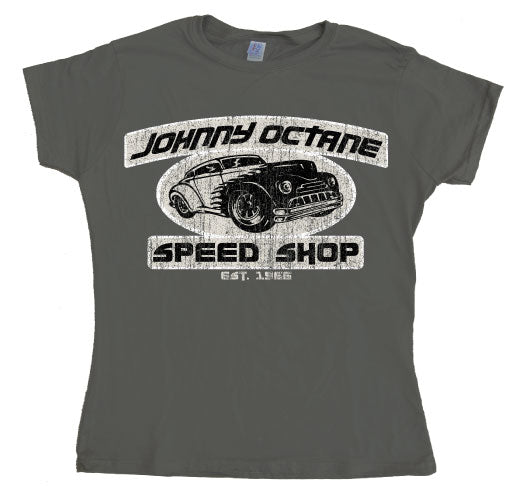 Johnny Octane Speed Shop Girly T-shirt