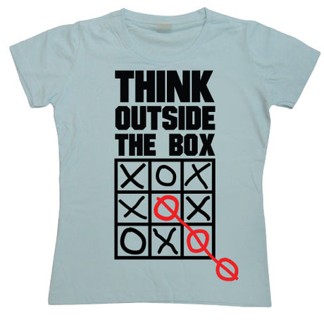 Think Outside The Box Girly T- shirt