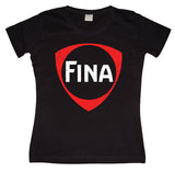 Distressed Fina Logo Girly Tee