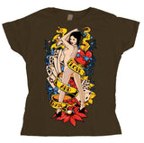 Love And Hate Pin-Up Girly Tee