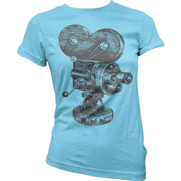 Movie Camera Sketch Girly T-Shirt