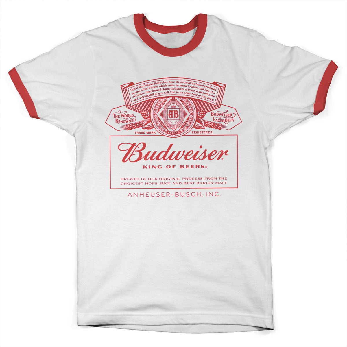 Budweiser Red Logo Ringer Tee