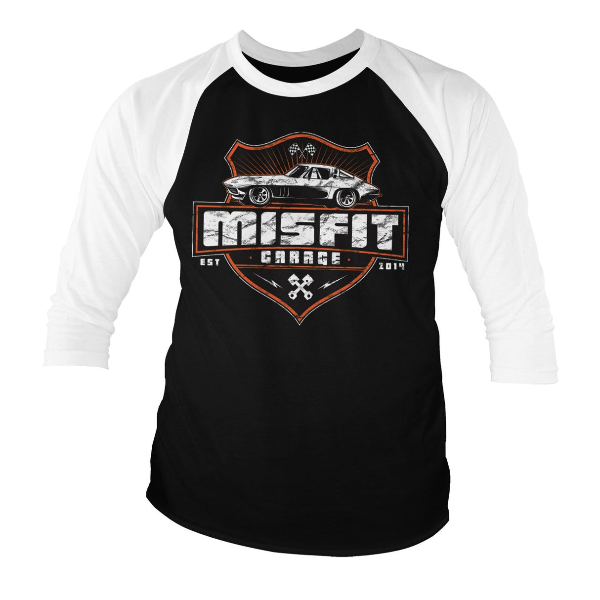 Misfit Garage Vette Baseball 3/4 Sleeve Tee