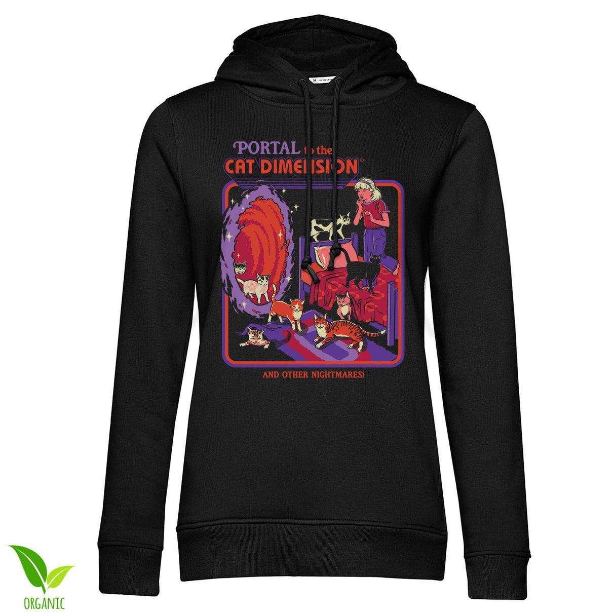 Portal To The Cat Dimension Girly Hoodie