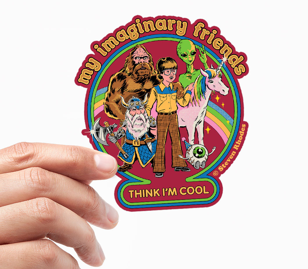 Stevene Rhodes - My Imaginary Friends Think I'm Cool Sticker