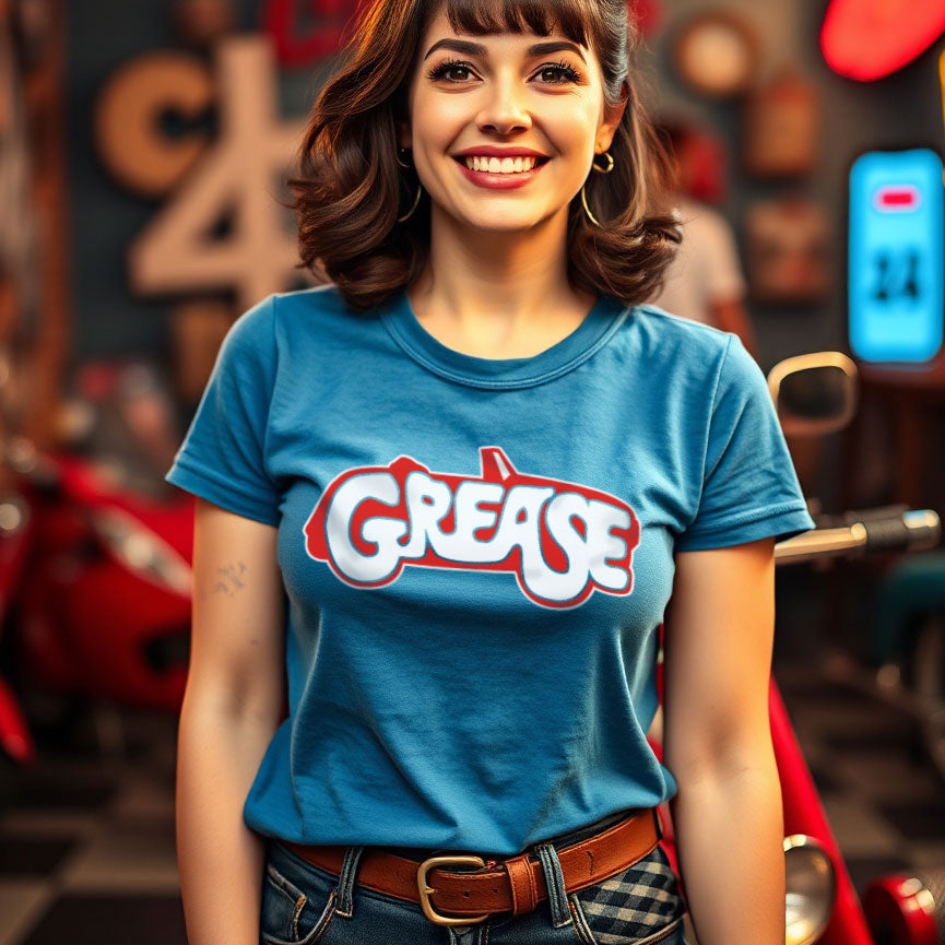 Grease Movie Logo Girly Tee