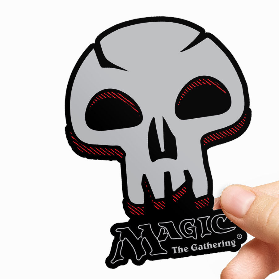 Black Mana Skull Sticker