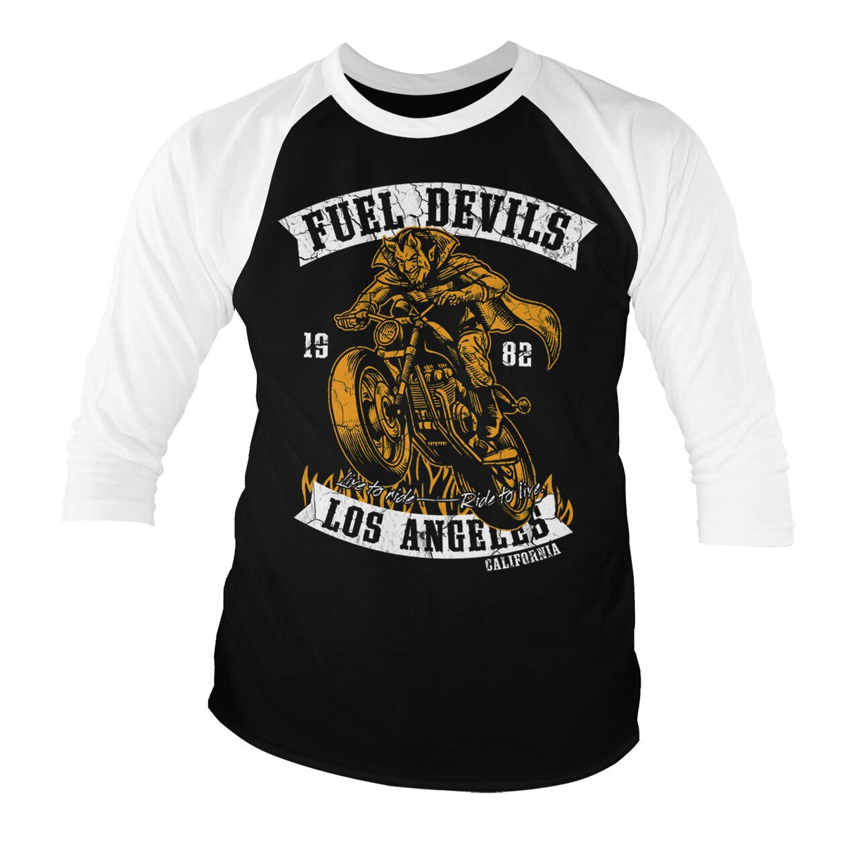 Fuel Devils Rider Baseball  3/4 Sleeve Tee