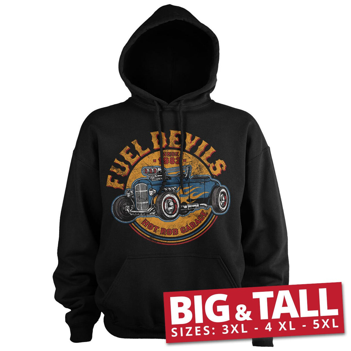 Fuel Devils Flame Rod Big & Tall Hoodie