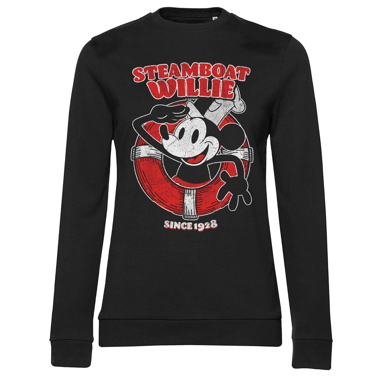 Steamboat Willie Since 1928 Girly Sweatshirt