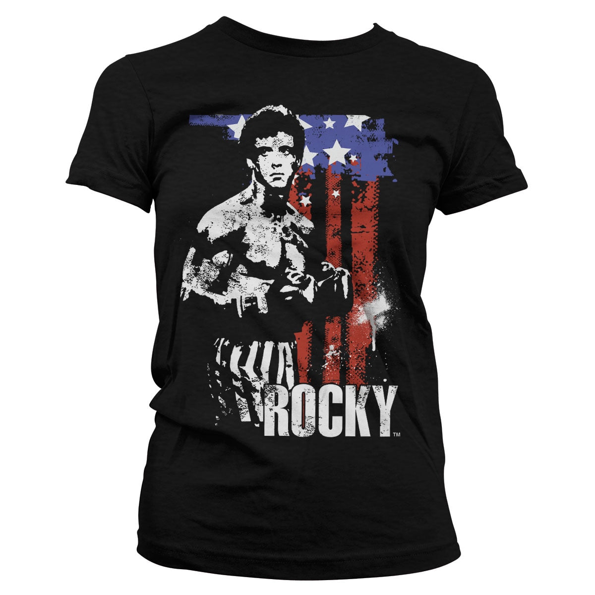 Rocky - American Flag Girly Tee