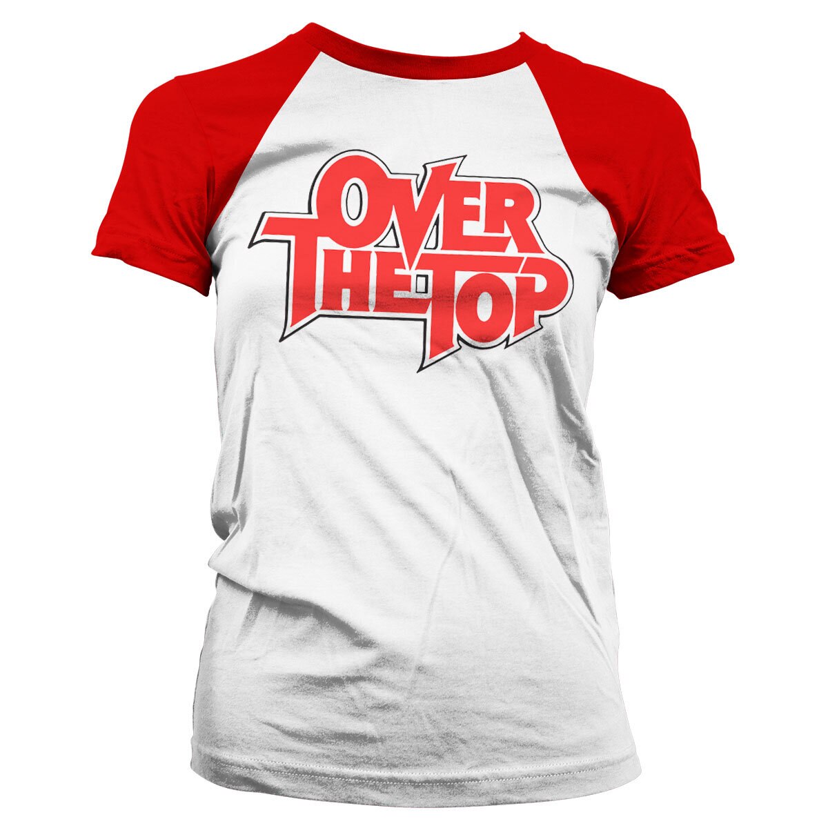 Over The Top Logo Girly Baseball Tee