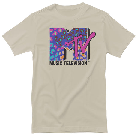 MTV - Colorful Leopard Pattern Logo T-Shirt