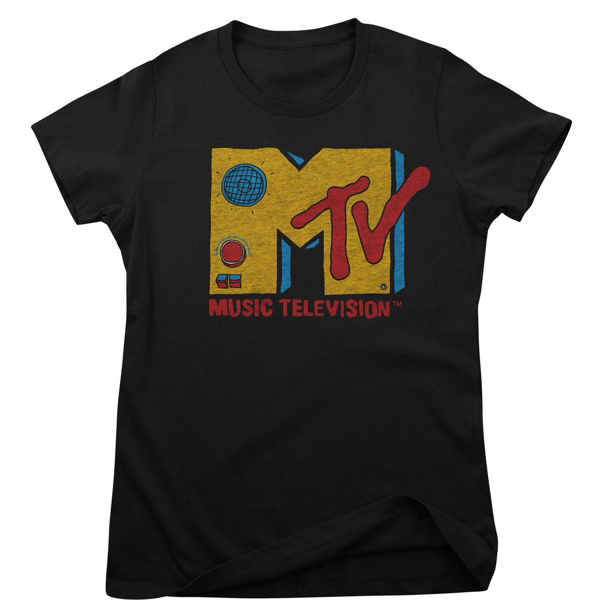 MTV Radio Transistor Logo Girly Tee