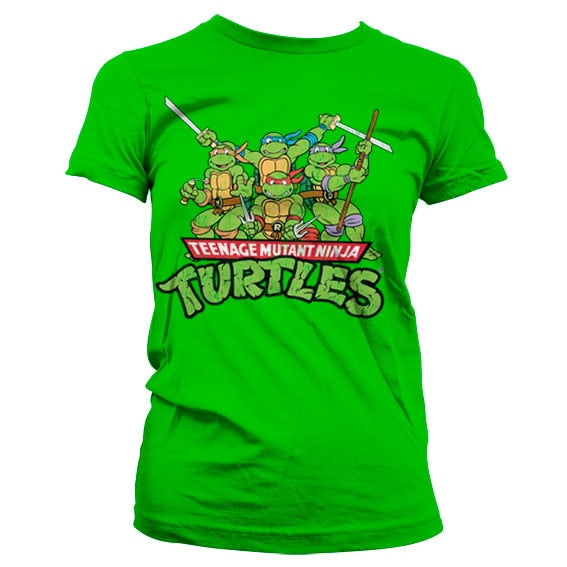 Turtles Distressed Group Girly T-shirt