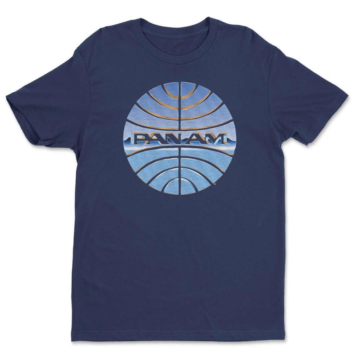 Pan-Am Chromed Globe Logo T-Shirt