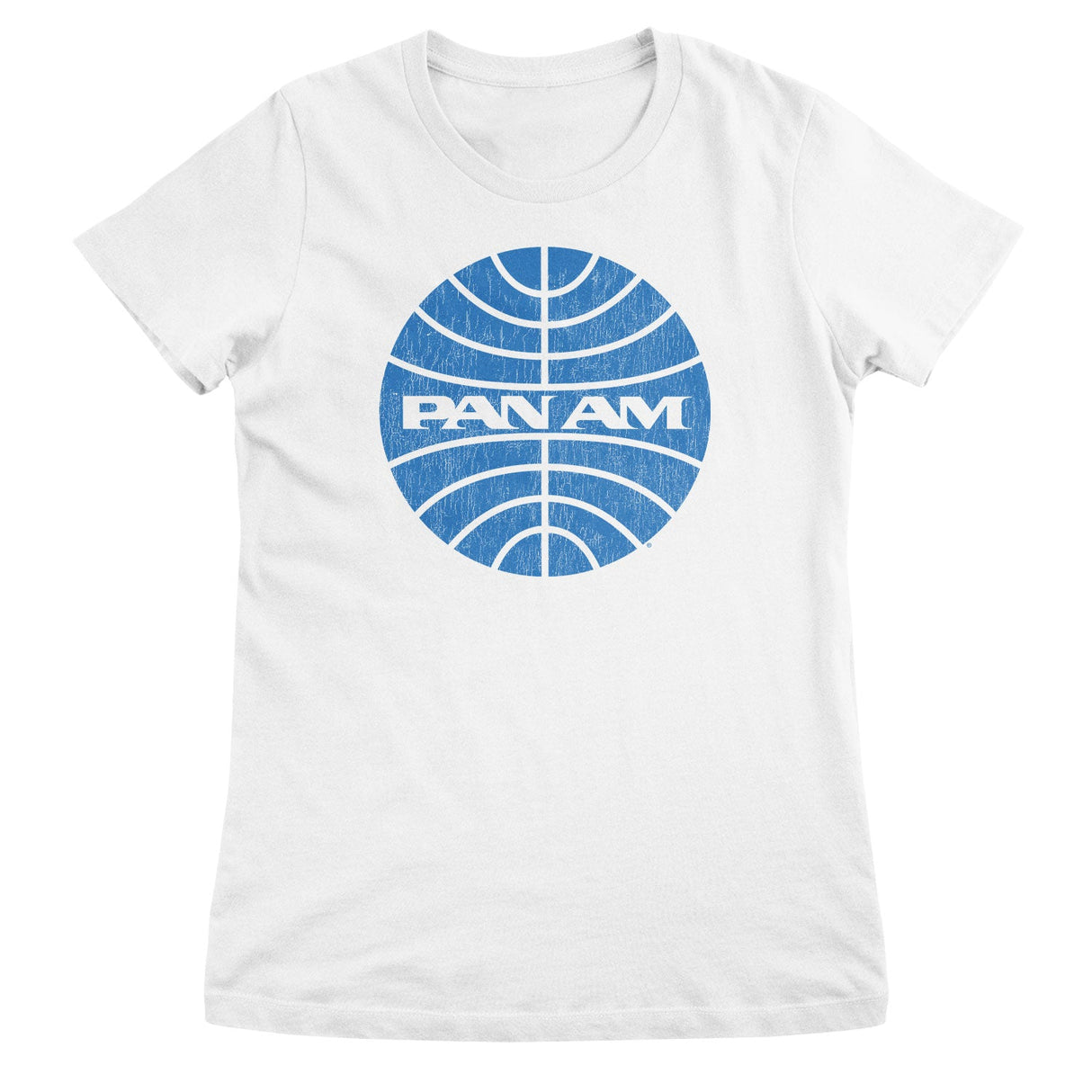 Pan-Am Washed Globe Logo Girly Tee