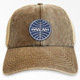 Pan-Am Globe Patch Vintage Trucker Cap