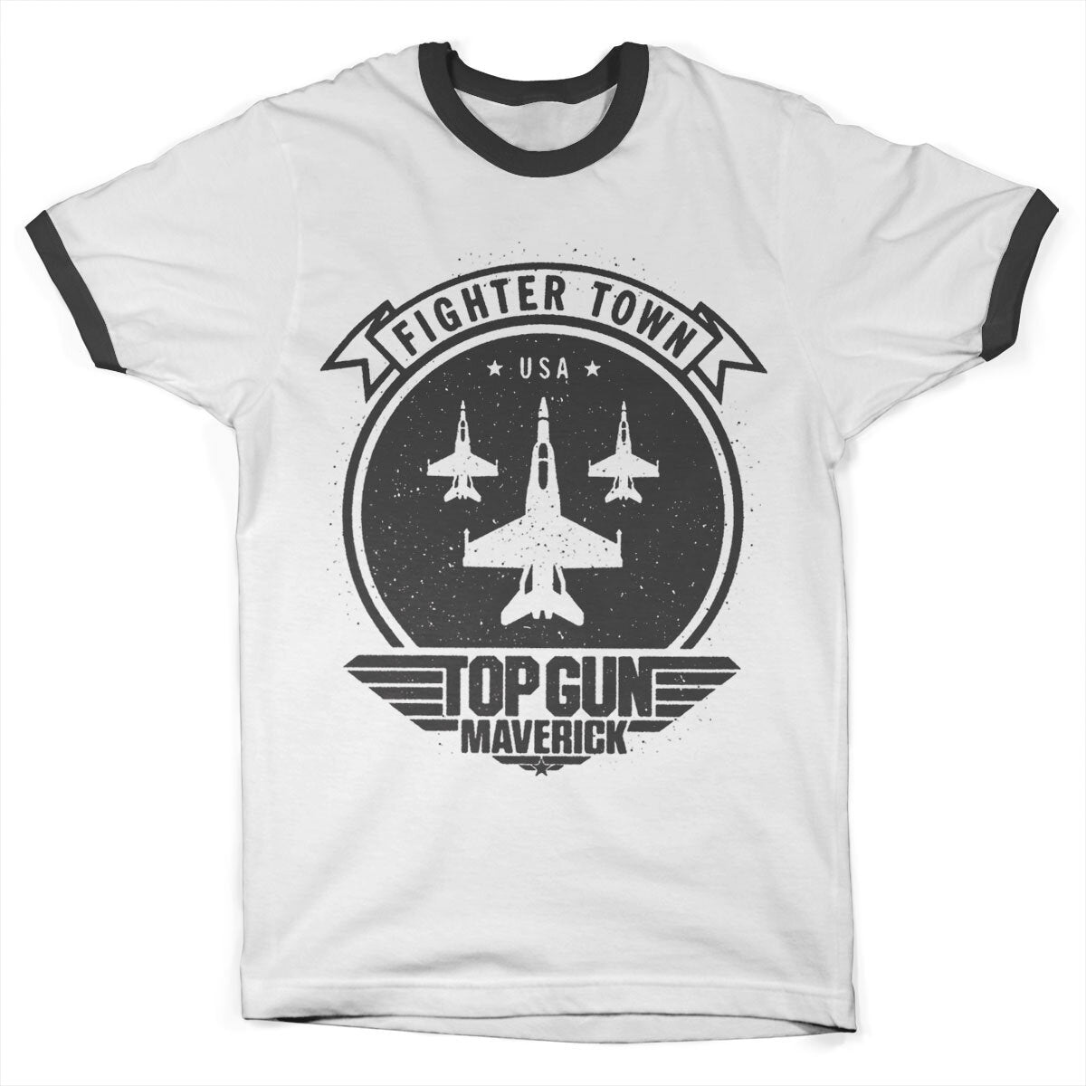 Top Gun Maverick Fighter Town Ringer Tee