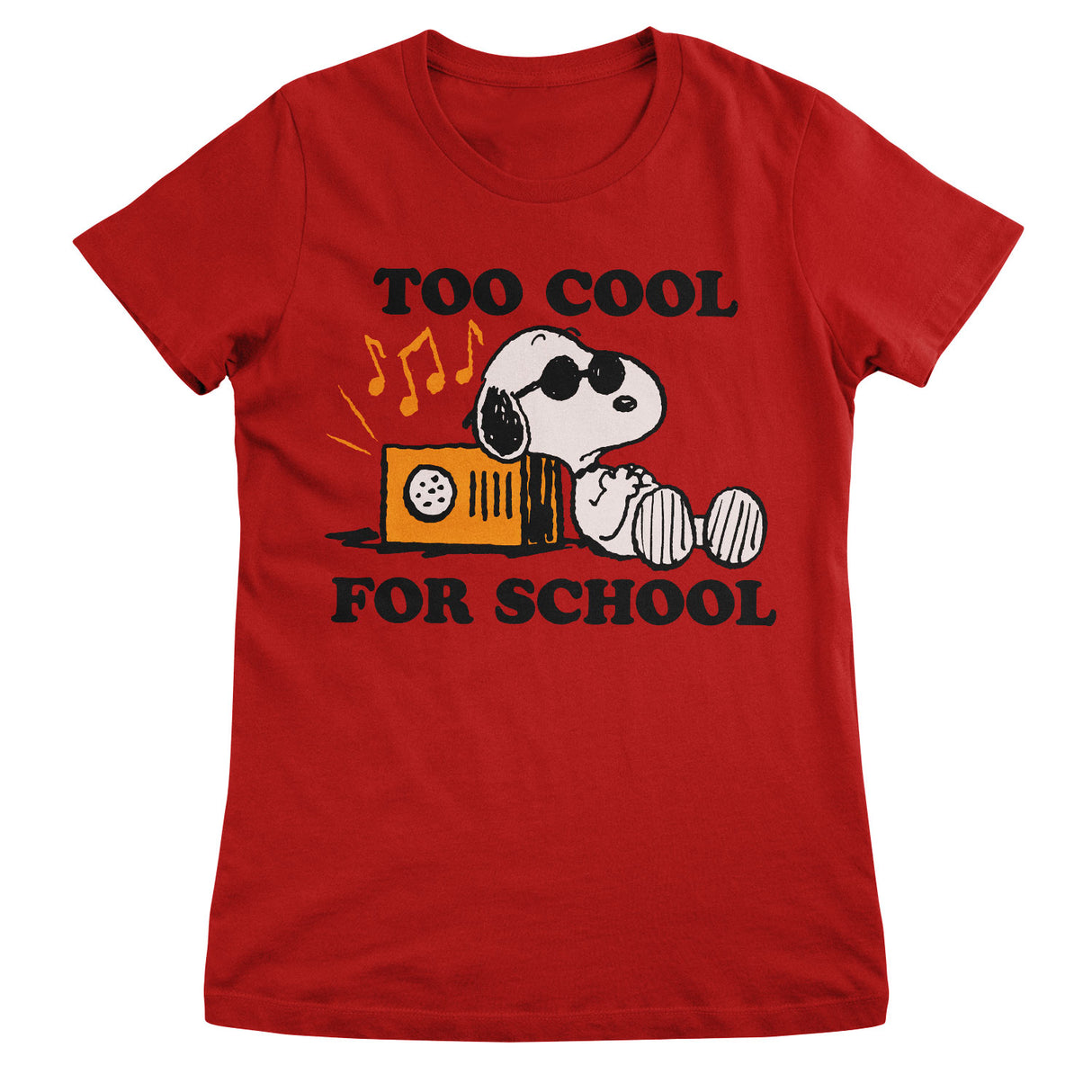 Snoopy - Too Cool For School Girly Tee