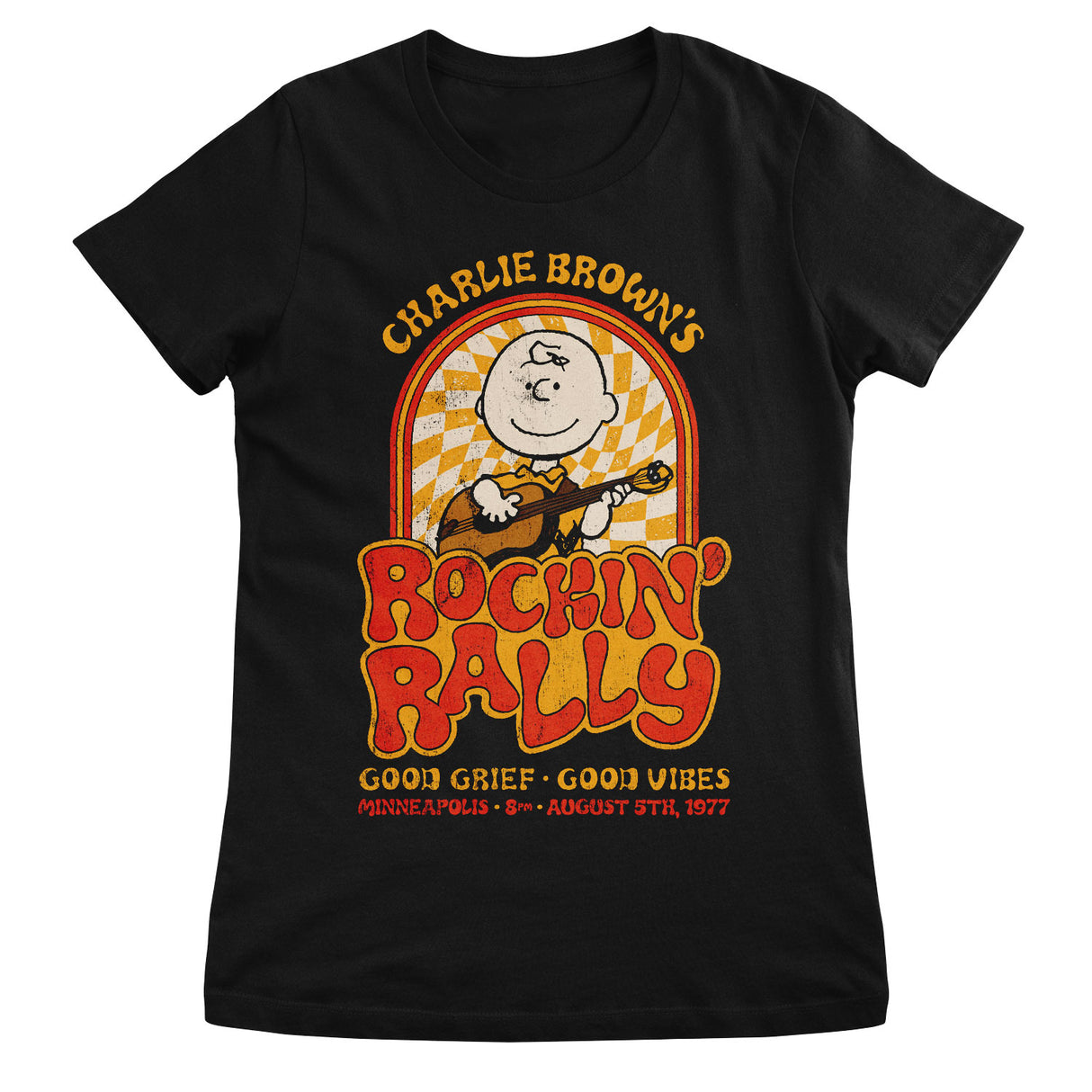 Charlie Browns Rockin Rally Girly Tee