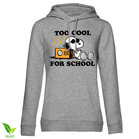 Snoopy - Too Cool For School Girly Hoodie