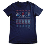 A Merry Smurfy Christmas Girly Tee